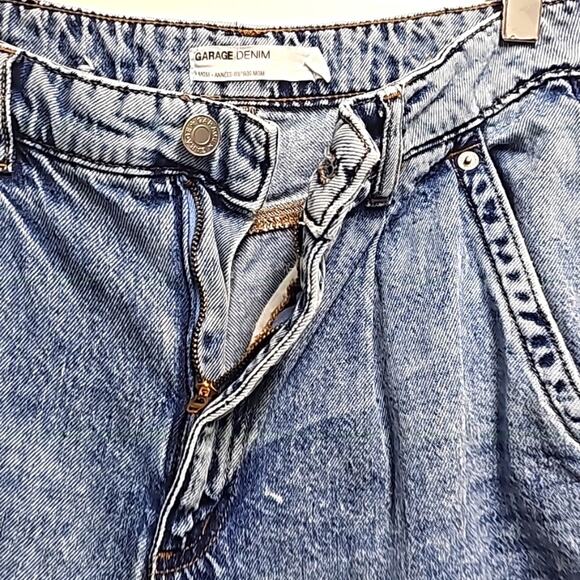 Garage Denim Womens Straight Leg High Rise 4 Pkt Zip & Button Mom Jeans Sz 5/27 - Picture 5 of 10